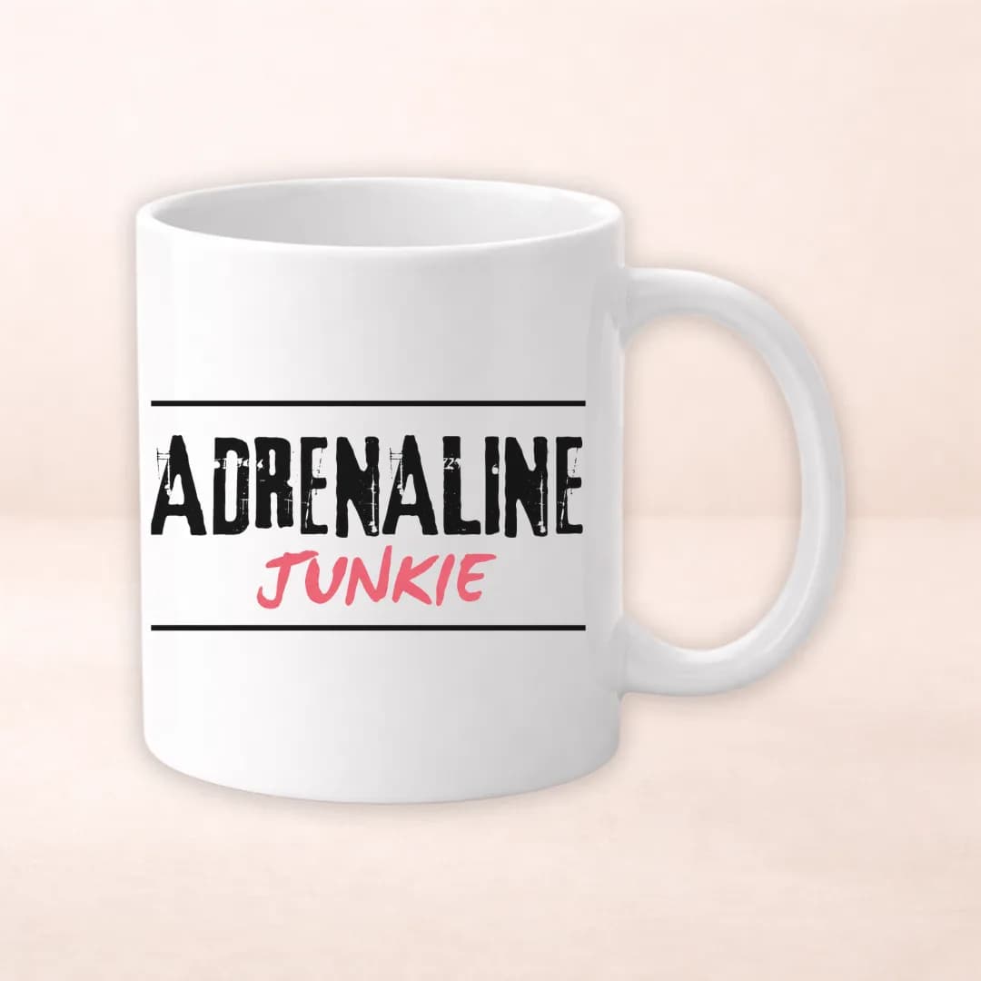 Чашка з принтом "Adrenaline junkie"