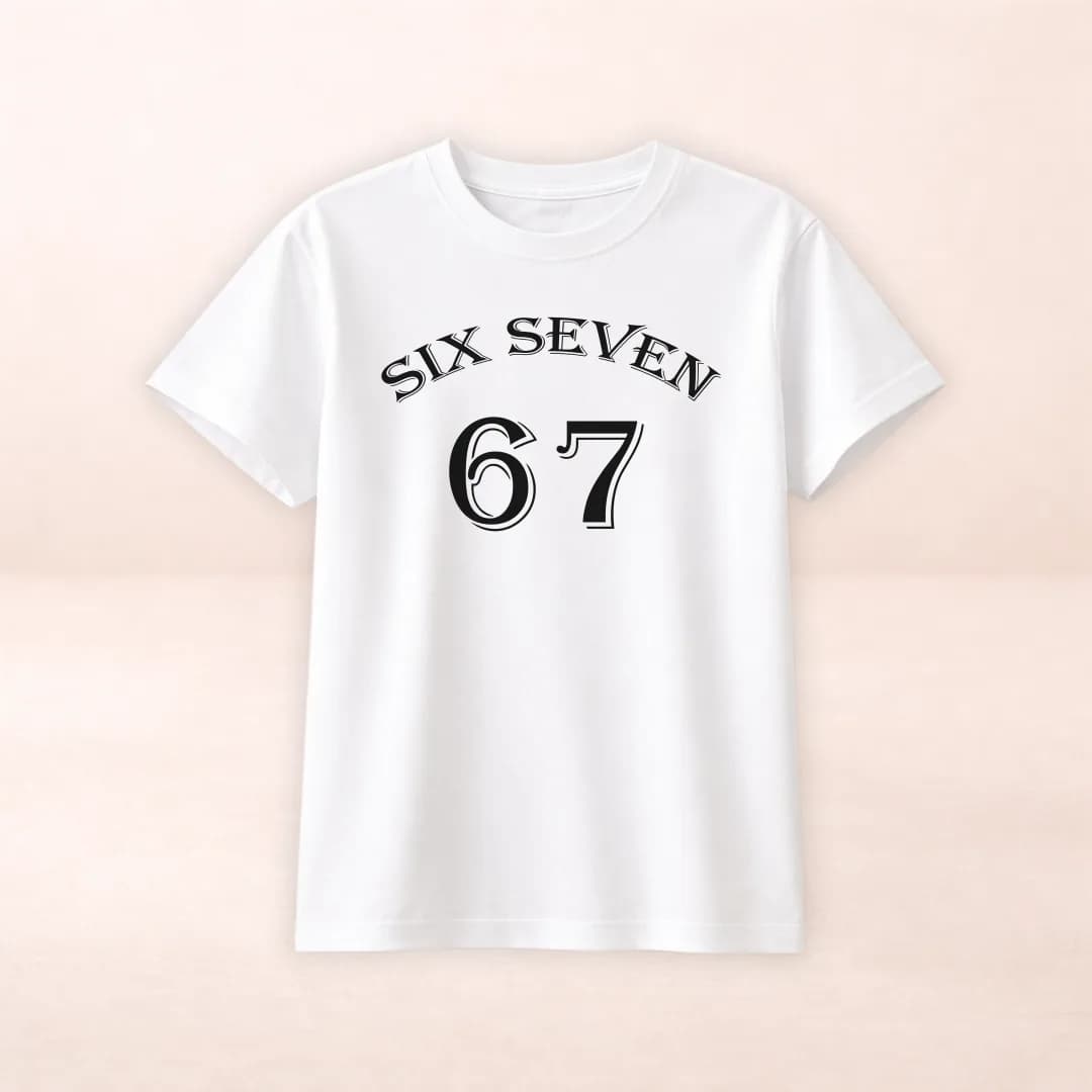 Футболка з принтом "Six Seven 67"