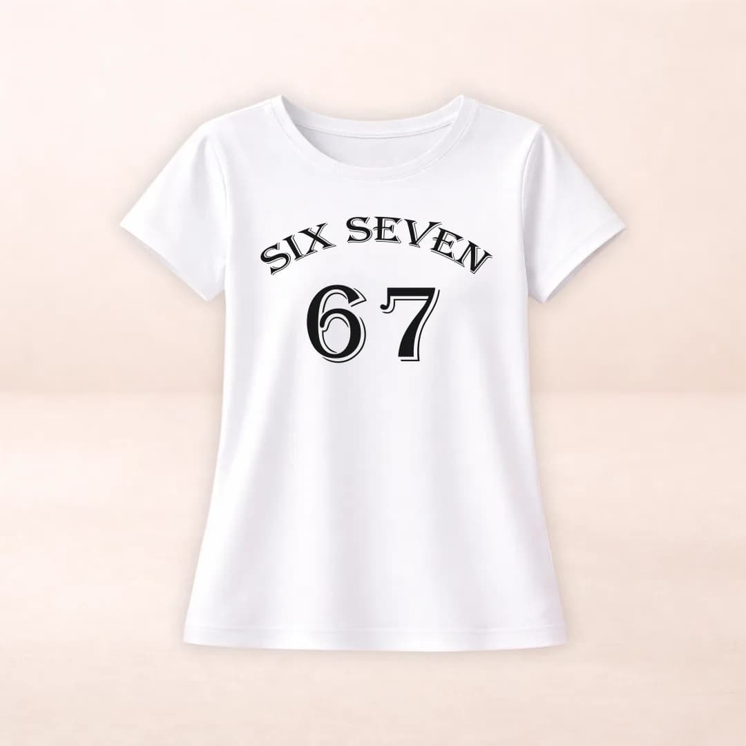 Футболка з принтом "Six Seven 67"