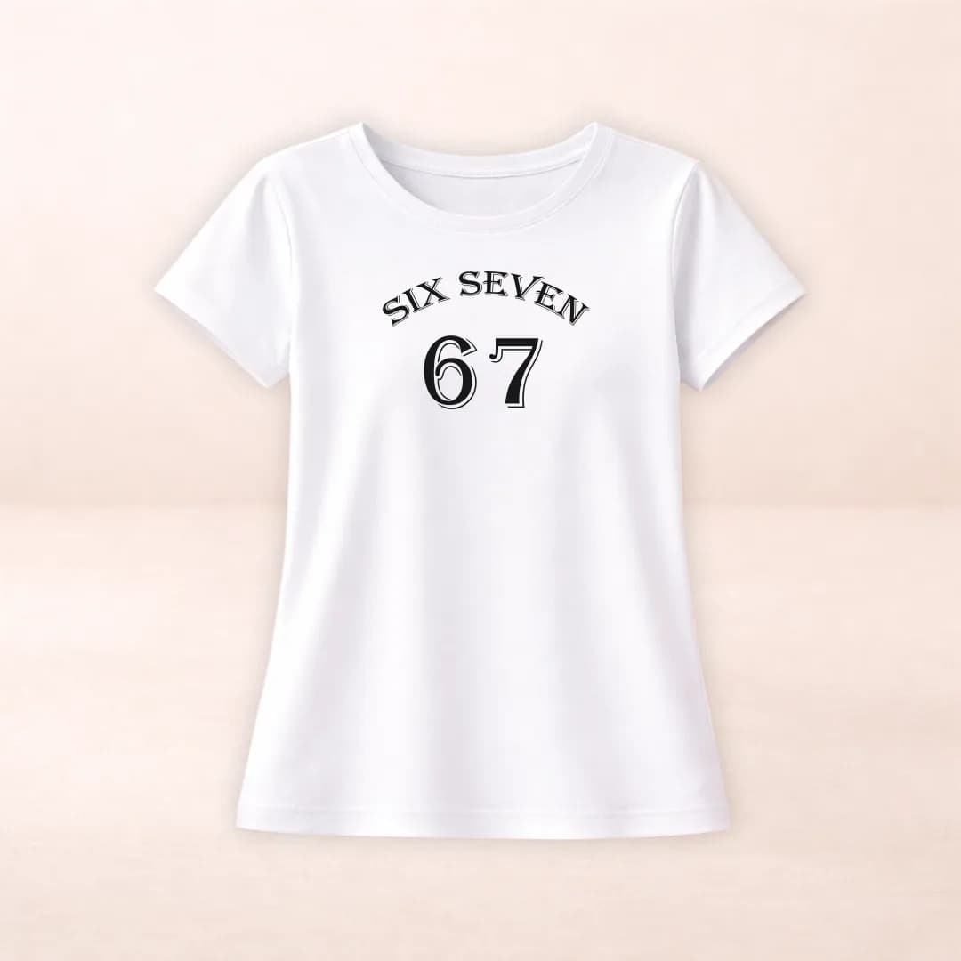 Футболка з принтом "Six Seven 67"