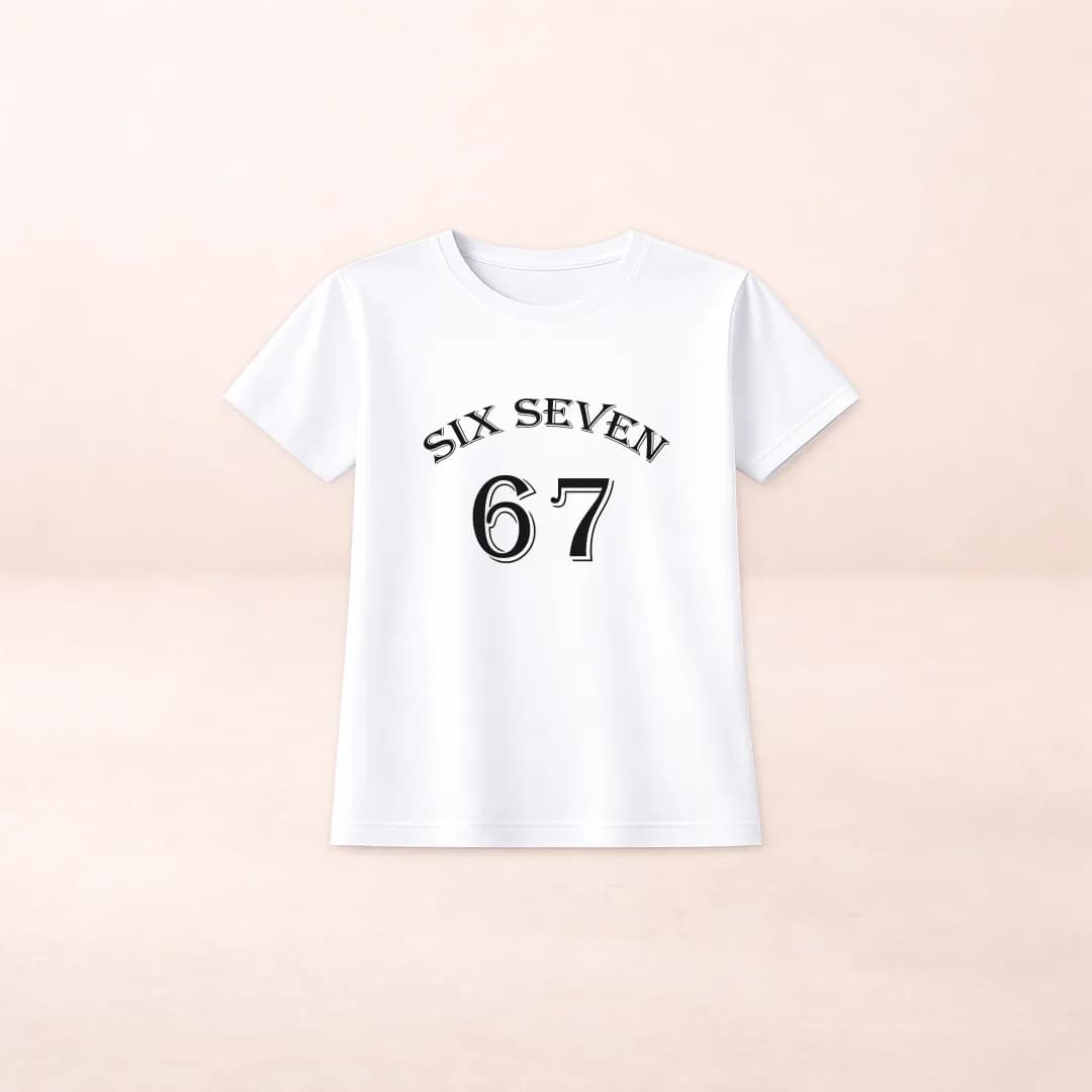 Футболка з принтом "Six Seven 67"