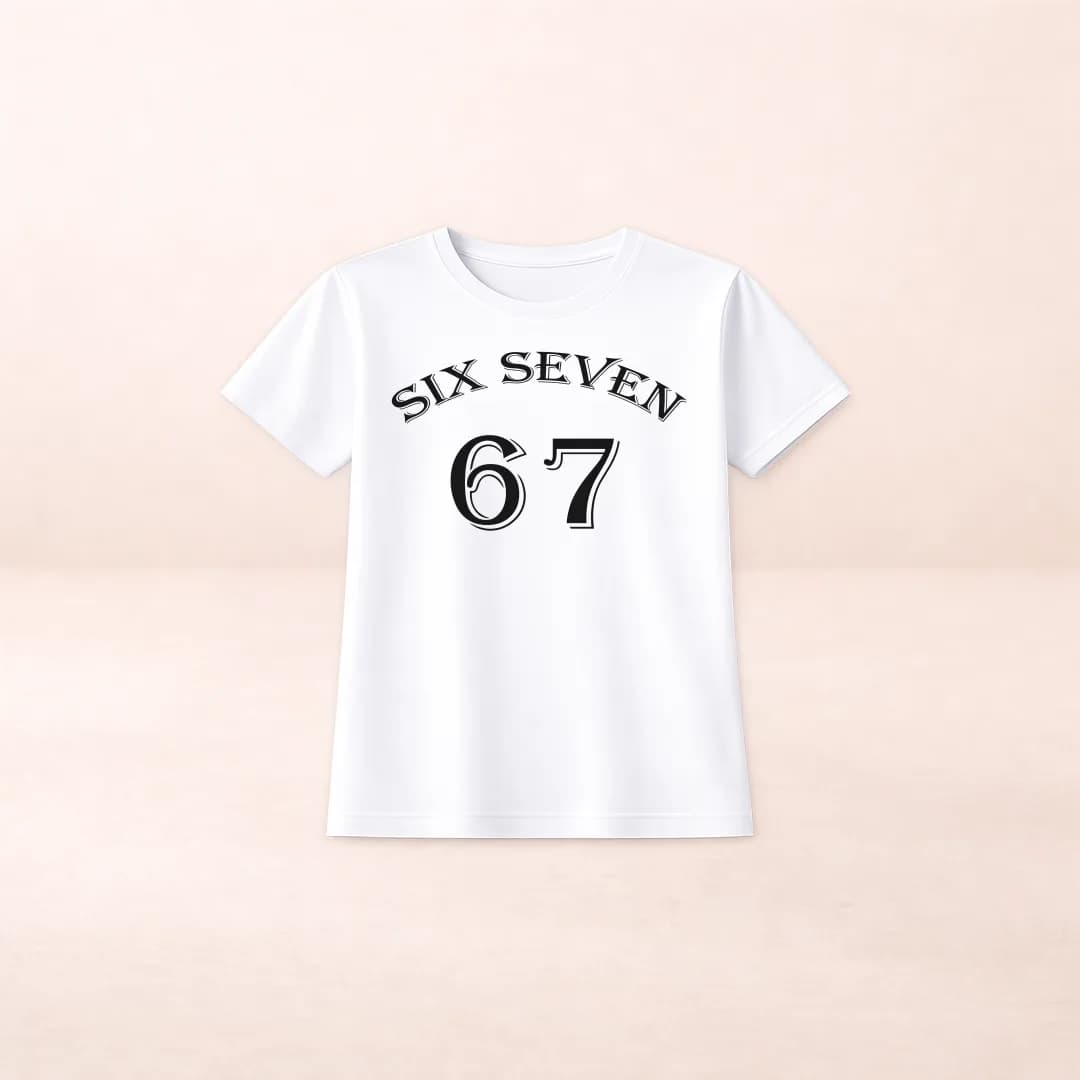 Футболка з принтом "Six Seven 67"