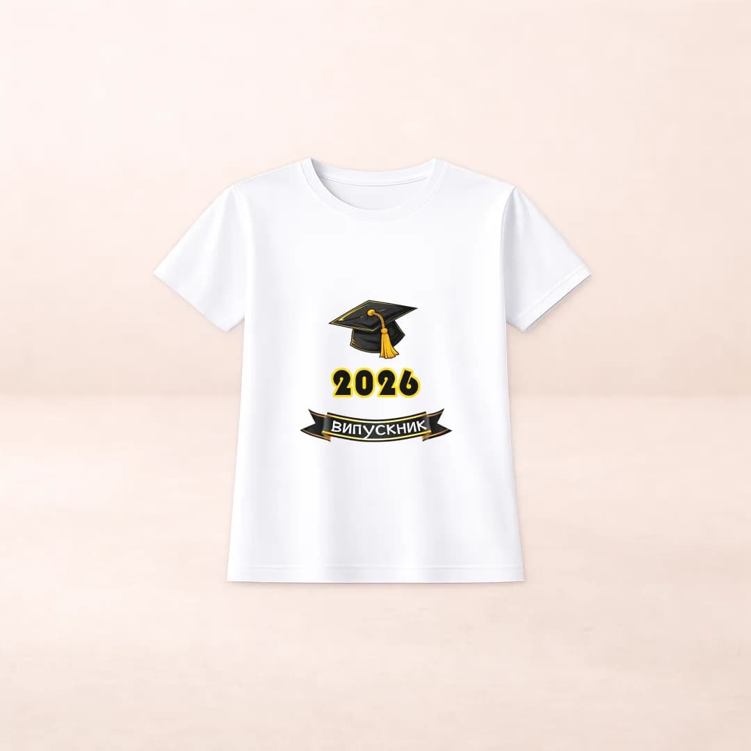 Футболка з принтом "Випускник 2026"